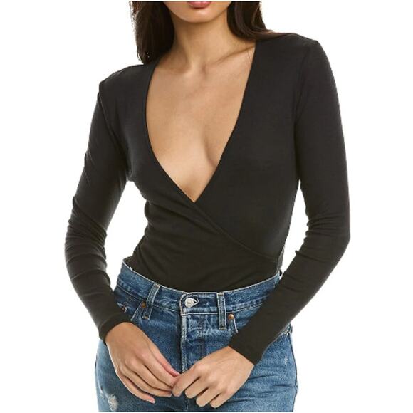 New ~ BA&SH ~ Celia Faux Wrap Bodysuit Size L - Picture 1 of 11